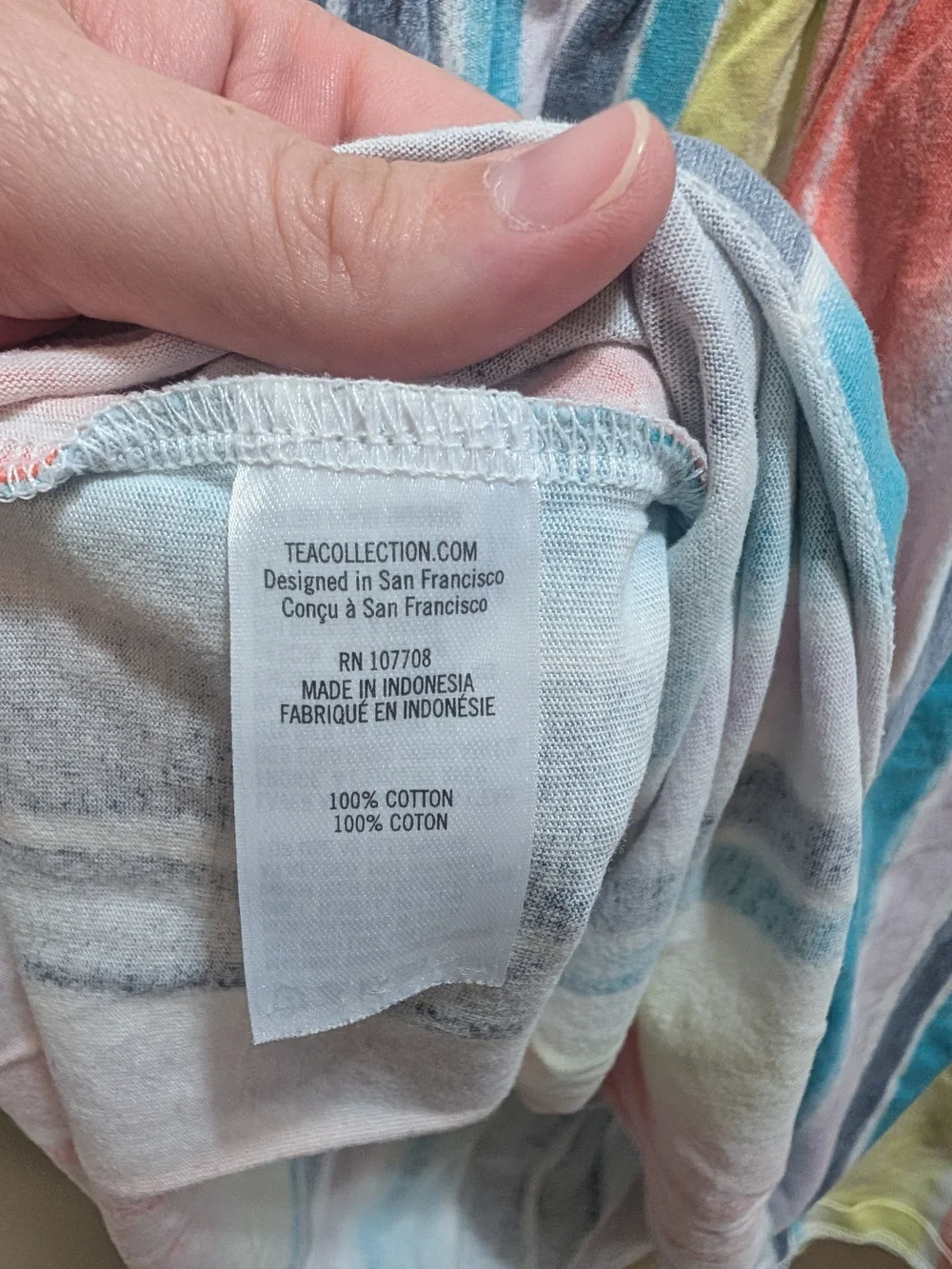 Tea Collection Multi-Color Striped Casual Dress Size 6